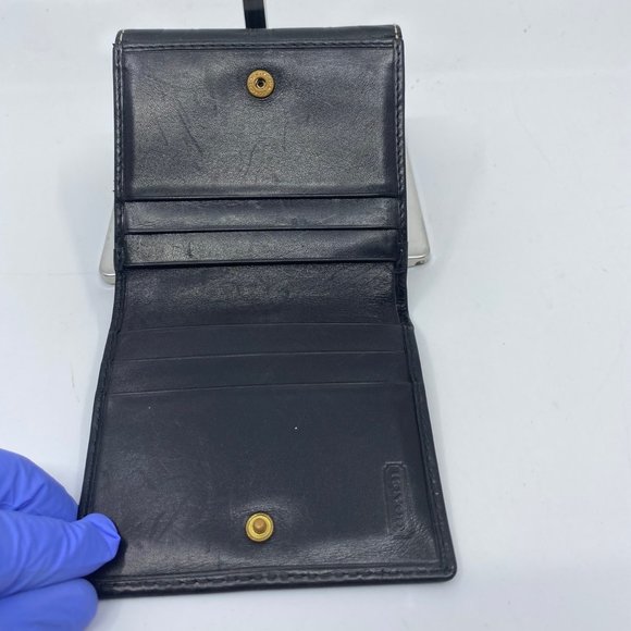 COACH Black Leather Dual fold Wallet - Picture 4 of 7